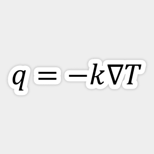 Fourier Law Of Conductivity Sticker